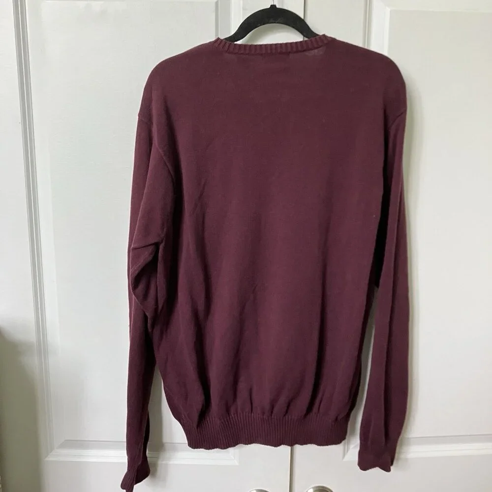 Vintage Van Heusen Sweater Mens L Cotton Argyle Grandpa Cabin Preppy Cozy - Picture 3 of 5